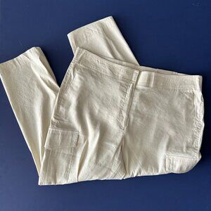 Chico's NWT Tan Linen Blend Cargo Pants